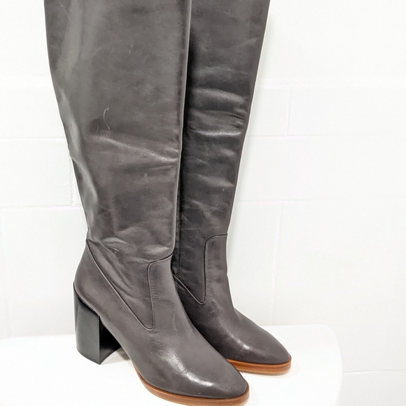 Zara leather knee high boots - Picture 15 of 16